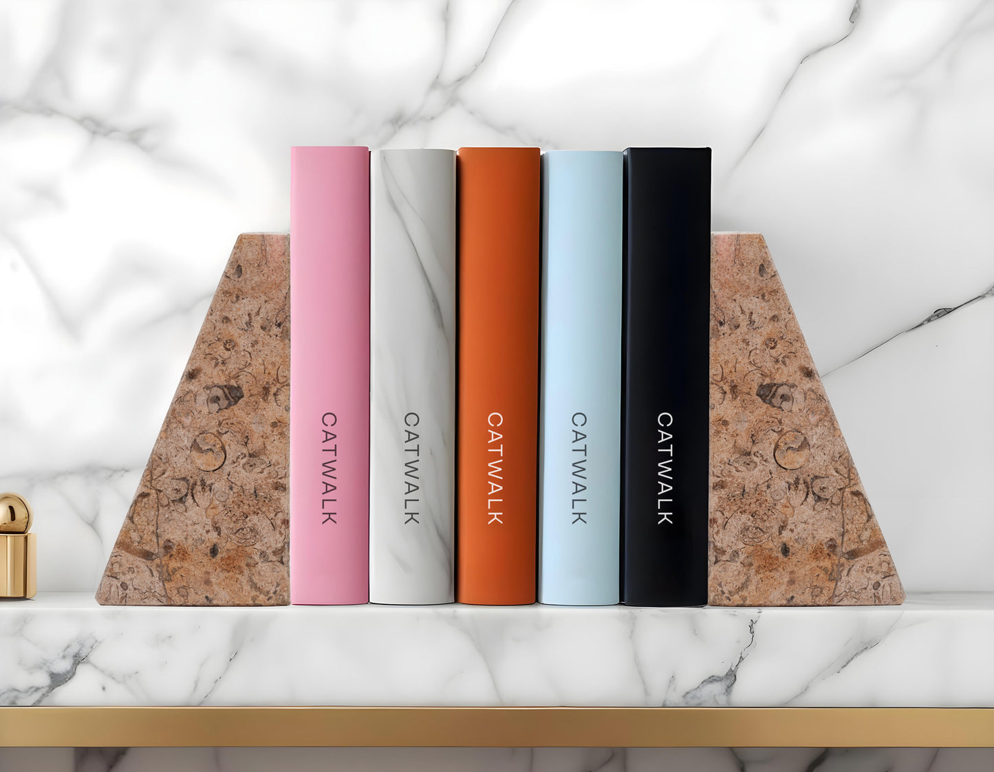 Classic Bookend - Fossil Stone