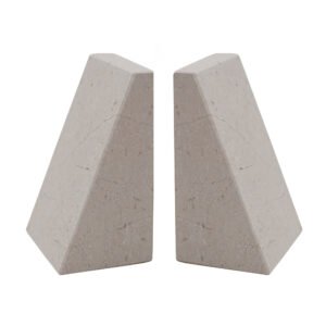 Cream Marble bookends set of 2